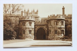 LINCOLN CASTLE, GATEWAY FROM INSIDE, ENGLAND, Real Photo Postcard RPPC - Lincoln