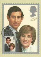 Great Britain 1981 Royal Wedding Maximum Card - Lettres & Documents