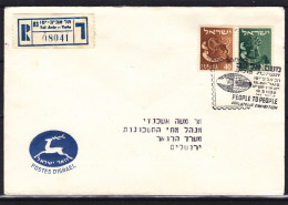 Israël - Lettre Recommandée De 1959 - Oblitération Exposition Philatélique à Tel Aviv - Expédié Vers Jérusalem - Storia Postale