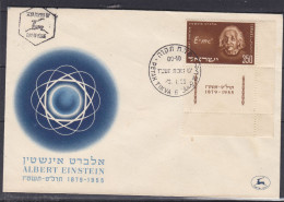 Albert Einstein - Israël - Lettre De 1956 - Oblitération Petah Tikva - Prix Cat Bale 2010 = 12 $ - Storia Postale