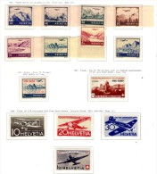 Svizzera--MF-0078 - 1941/1944 - Posta Aerea - Unificato:  A27/A39 (++/+) MNH/MLH - Privi Di Difetti Occulti. - Unused Stamps