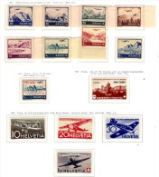 Svizzera--MF-0078 - 1941/1944 - Posta Aerea - Unificato:  A27/A39 (++/+) MNH/MLH - Privi Di Difetti Occulti. - Nuovi