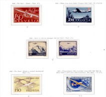 Svizzera--MF-0079 - 1946/1963 - Posta Aerea - Unificato:  A40/A45 (+/++) MLH/MNH - Privi Di Difetti Occulti. - Ongebruikt