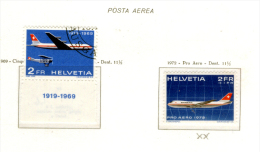 Svizzera--MF-0080 - 1969/1972 - Posta Aerea - Unificato:  A46/A47 (o/++) MLH/MNH - Privi Di Difetti Occulti. - Neufs