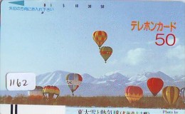Telecarte JAPON * BALLON * MONTGOLFIERE (1162) Hot Air Balloon * Aerostato * Heißluft PHONECARD JAPAN - Barcode 110-2488 - Sport