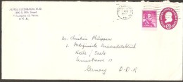 USA - Luftpost - Philadelphia - Halle (Saale) - 1960 - 2c. 1941-1960 Cartas