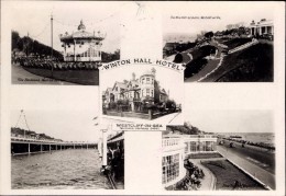 RP: WINTON HALL HOTEL ADVERTISING CARD, WESTCLIFF-ON-SEA, ESSEX ~ MULTIVIEW Pu1936~ Court Card Size - Southend, Westcliff & Leigh