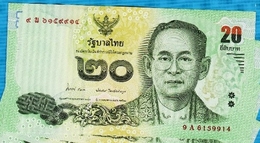 THAILAND 20 BAHT BE 2556 (2013)  Serie 9A  Sign. 84  King Rama IX - Thailand