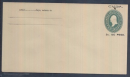 1899-EP-83 CUBA 1899. Ed.43. 2c. ENTERO POSTAL US HABILITADO. POSTAL STATIONERY. UNUSED. VARIEDAD: B DE CUBA ROTA - Lettres & Documents