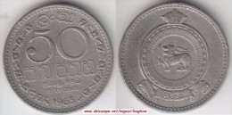 Ceylon 50 Cents 1963 Km#132 - Used - Sri Lanka (Ceylon)