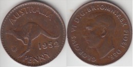 Australia 1 Penny 1952  Km#43 - Used - Penny