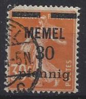 Germany (Memel) 1920-22  (o) Mi.21 Y - Memelgebiet 1923