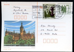DDR P109 03 Bild-Postkarte SCHLOSS SCHWERIN 1990 Gebraucht Kat. 3,50 € - Postkarten - Gebraucht