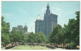 City Hall Square Showing Municipal Building, New York City - Parks & Gardens