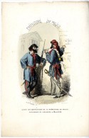 PREFECTURE DE POLICE  -  GARDE DES MONTAGNARDS  INFANTERIE ET CAVALERIE 1848   -  GRAVURE M DE MORAINE - Police & Gendarmerie