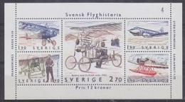Sweden 1984 Airplanes M/s ** Mnh (22542A) - Blocks & Sheetlets