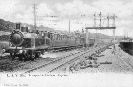 POST CARD ENGLAND L.& Y. RLY. LIVERPOOL & SOUTHPORT EXPRESS - Treinen