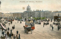 POST CARD ENGLAND MANCHESTER PICCADILLY AND INFIRMARY - Manchester