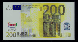 Test Note "NARDIL" Testnote, POLYMER, 200 EURO, Training, Educativ, EURO Size, RRR, UNC, Billet Scolaire - Other & Unclassified