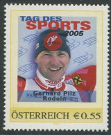 ÖSTERREICH / PM Tag Des Sports 2005 / Gerhard Pilz - Rodeln / Postfrisch / MNH /  ** - Personalisierte Briefmarken