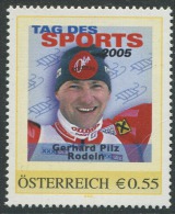 ÖSTERREICH / PM Tag Des Sports 2005 / Gerhard Pilz - Rodeln / Postfrisch / MNH /  ** - Francobolli Personalizzati