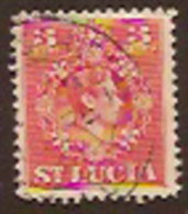 ST LUCIA 1949 3c KGV SG 148 U DP25 - St.Lucia (...-1978)