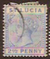 ST LUCIA 1891 2 1/2d QV SG 46 U DP17 - St.Lucia (...-1978)