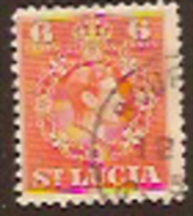 ST LUCIA 1949 6c KGV SG 151 U DP26 - Ste Lucie (...-1978)