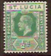 ST LUCIA 1912 1/2d Yellow-green KGV SG 78a HM DP11 - St.Lucia (...-1978)