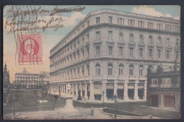 POS-52 CUBA.1922. TARJETA POSTAL A CHECOSLOVAQUIA. POSTCARD. INGLATERRA HOTEL AND CENTRAL PLACE. - Used Stamps
