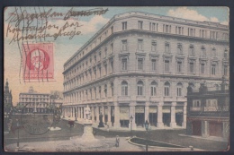 POS-52 CUBA.1922. TARJETA POSTAL A CHECOSLOVAQUIA. POSTCARD. INGLATERRA HOTEL AND CENTRAL PLACE. - Usati