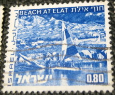 Israel 1974 Lanscapes Beach At Elat 0.80 - Used - Used Stamps (without Tabs)