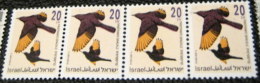 Israel 1992 Birds Onychognathus Tristramii 20 X4 - Mint - Unused Stamps (without Tabs)