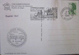 France - Carte Postale Premier Jour - Sarreguemines - 1984 - Briefe U. Dokumente