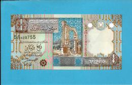 LIBYA - 1/4 Dinar - ( 2002 ) - P 62 -  UNC. - Sign. 4 - Series 5 -  See 2 Scans - Libië