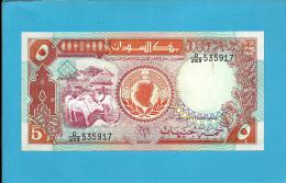 SUDAN - 5  SUDANESE POUNDS - 1991 - P 45 - UNC. - 2 Scans - Sudan