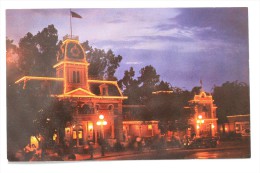 Disneyland Postcard Of City Hall At Night, A-9 - Disneyland