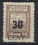 Germany (Memel) 1923  (*)  MH  Mi.194 - Memel (Klaïpeda) 1923