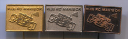 Klub RC Maribor Slovenia -  Car Automobile, Vintage Pin Badge, 3 Pieces - F1