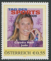 ÖSTERREICH / PM Tag Des Sports 2005 / Claudia Heill - Judo / Postfrisch / MNH /  ** - Personalisierte Briefmarken