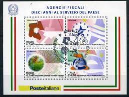 2011, Italia, Foglietto Con Annullo Ufficiale Agenzie Fiscali - Blokken & Velletjes