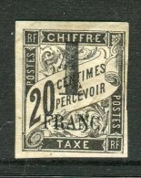 Rare N° 8 Surchargé 1 Franc - Strafportzegels