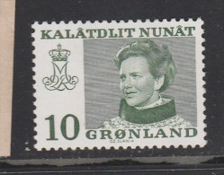 GROENLAND N° 72b 10O REINE MARGRETHE II PAPIER PHOSPORESCENT NEUF SANS CHARNIERE - Unused Stamps