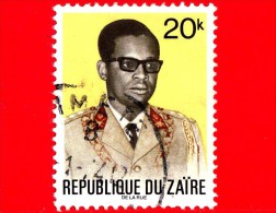 ZAIRE - Usato - 1972 - Presidente Joseph D. Mobutu - Generale Mobutu Sese-Seko - 20 - Oblitérés