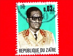 ZAIRE - Usato - 1973 - Presidente Joseph D. Mobutu - Generale Mobutu Sese-Seko - 0.03 - Gebraucht