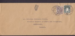 Ireland Deluxe BAILE ÁTHA CLIATH (47.) 1951 Cover Lettre Brief To Denmark - Storia Postale