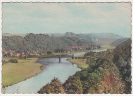 Bad Schandau - Blick Auf Bad Schandau Mit Den Schrammsteinen - Bad Schandau