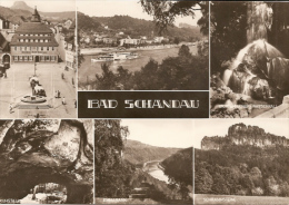 Bad Schandau - S/w Mehrbildkarte 1 - Bad Schandau