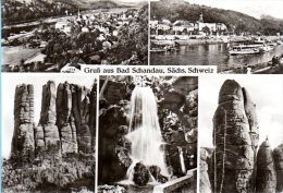 Bad Schandau - S/w Mehrbildkarte 13 - Bad Schandau