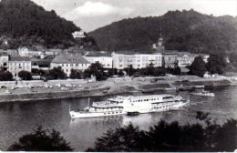 Bad Schandau - S/w Panorama 6  Mit Schiff Ausflugsdampfer Ernst Thälmann - Bad Schandau